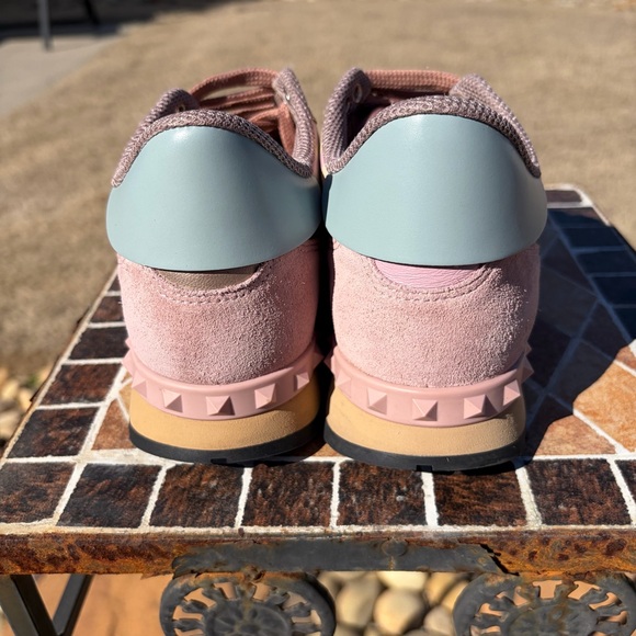 Valentino Garavani Rockrunner Leather & Suede Camouflage Sneakers Size 37.5 - Picture 3 of 11